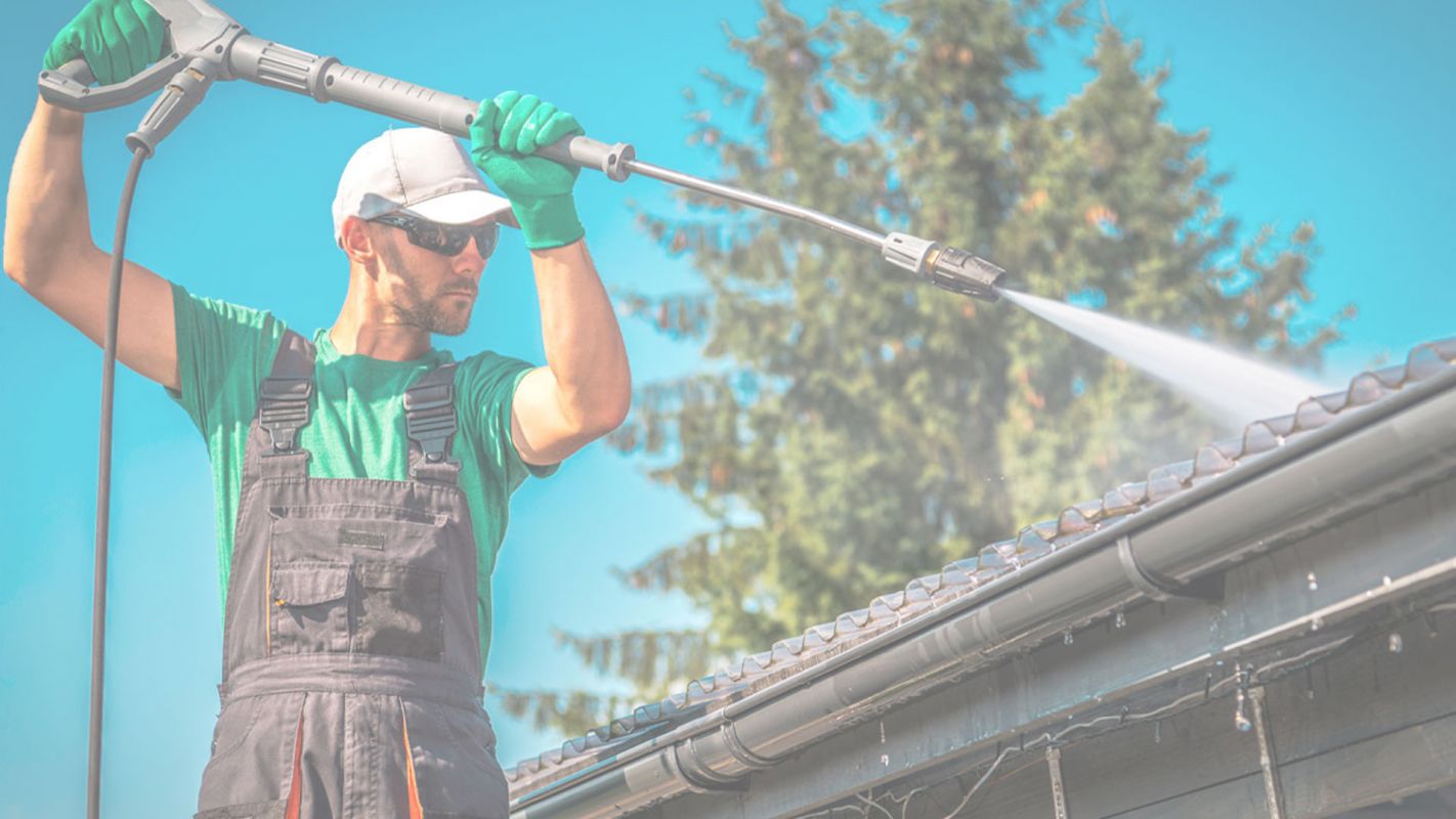 Just the Perfect gutter pressure washing! Coral Gables, FL