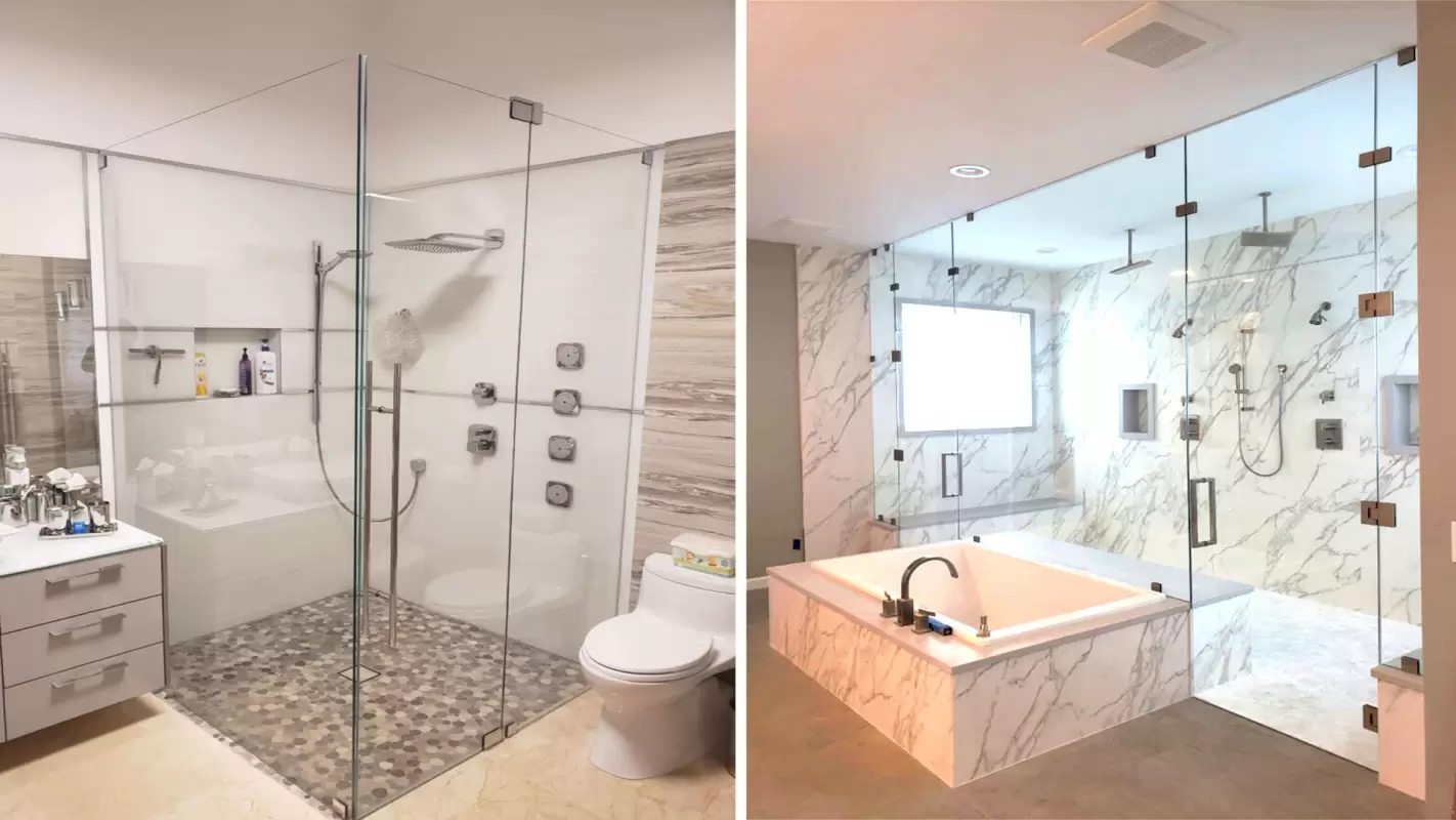 Create a Seamless Look for Your Bathroom with Our Glass Shower Doors! Jupiter, FL