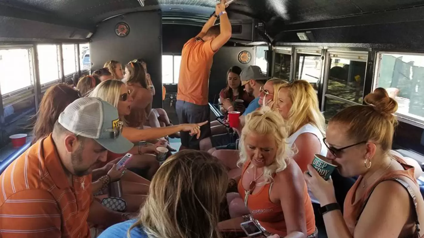 The Ultimate Party Bus for A Smooth Fun Party on Wheels! in Lake Travis, TX