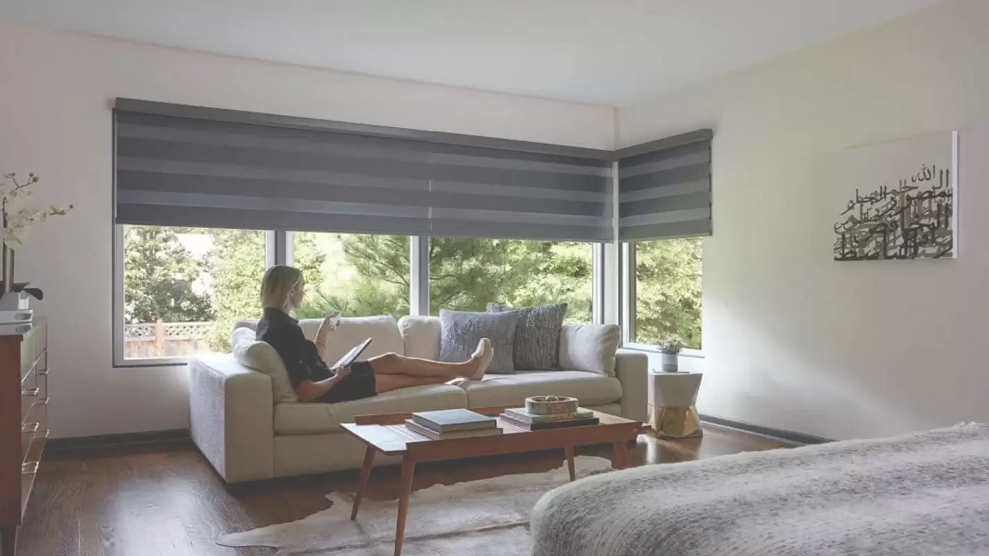 Motorized Roller Blinds for Controlled Privacy!