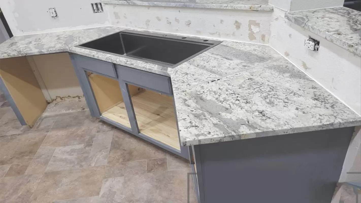 Our Stone Countertops Installation gives your kitchen a new look