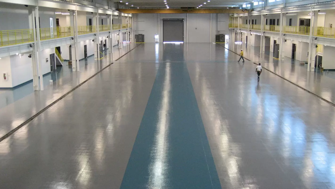 Hallway Epoxy Coating for Low Maintenance, Resilient, & Slip-Free Floors! in Hollywood, FL