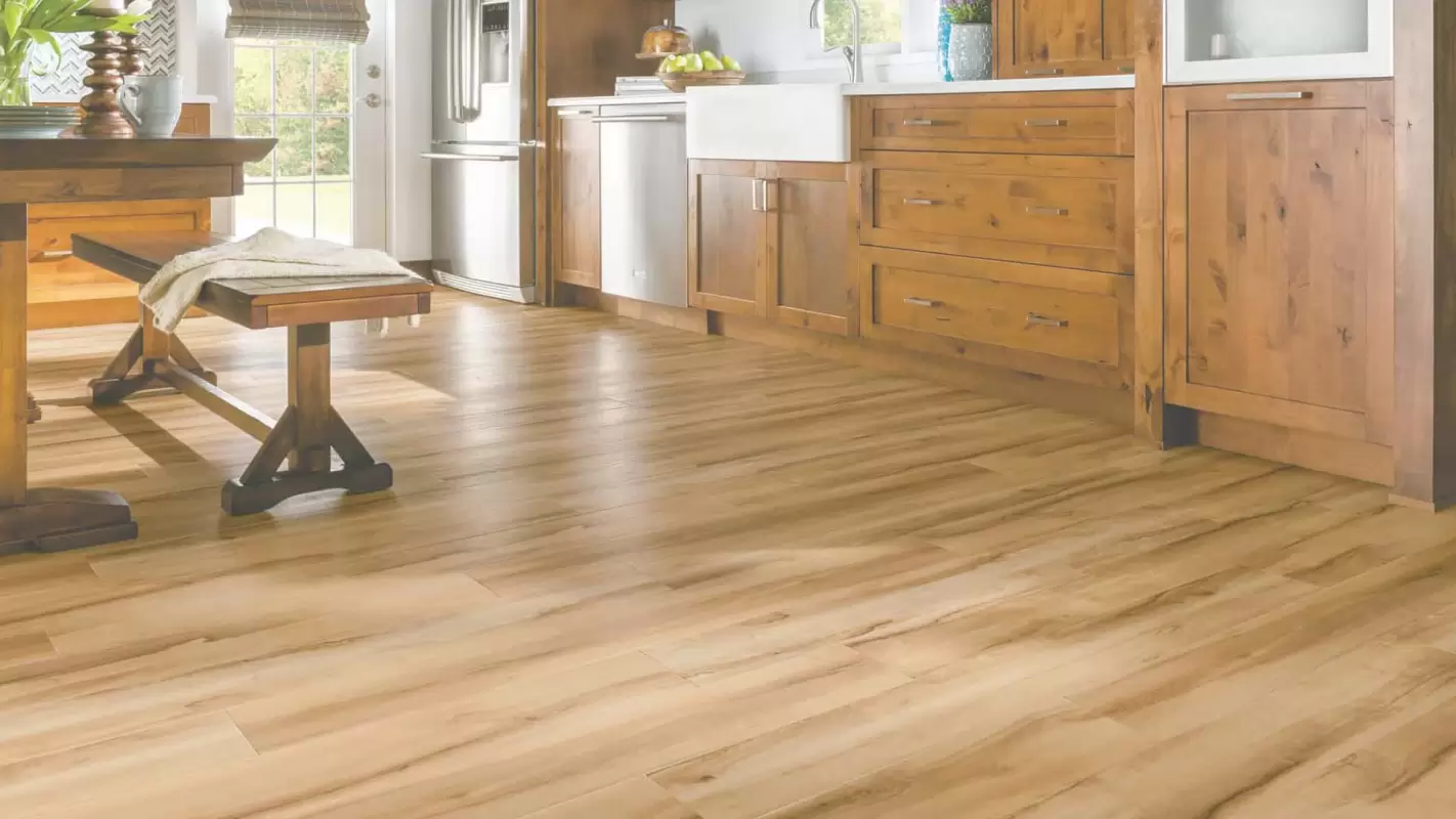 Vinyl Plank Flooring Ideal for Kitchen & Bathroom Flooring!