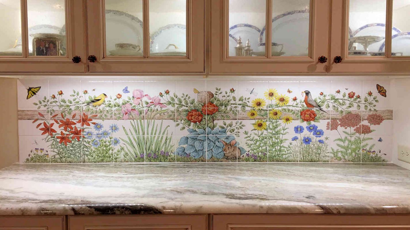 Hand Painted Tiles Installation Colts Neck NJ
