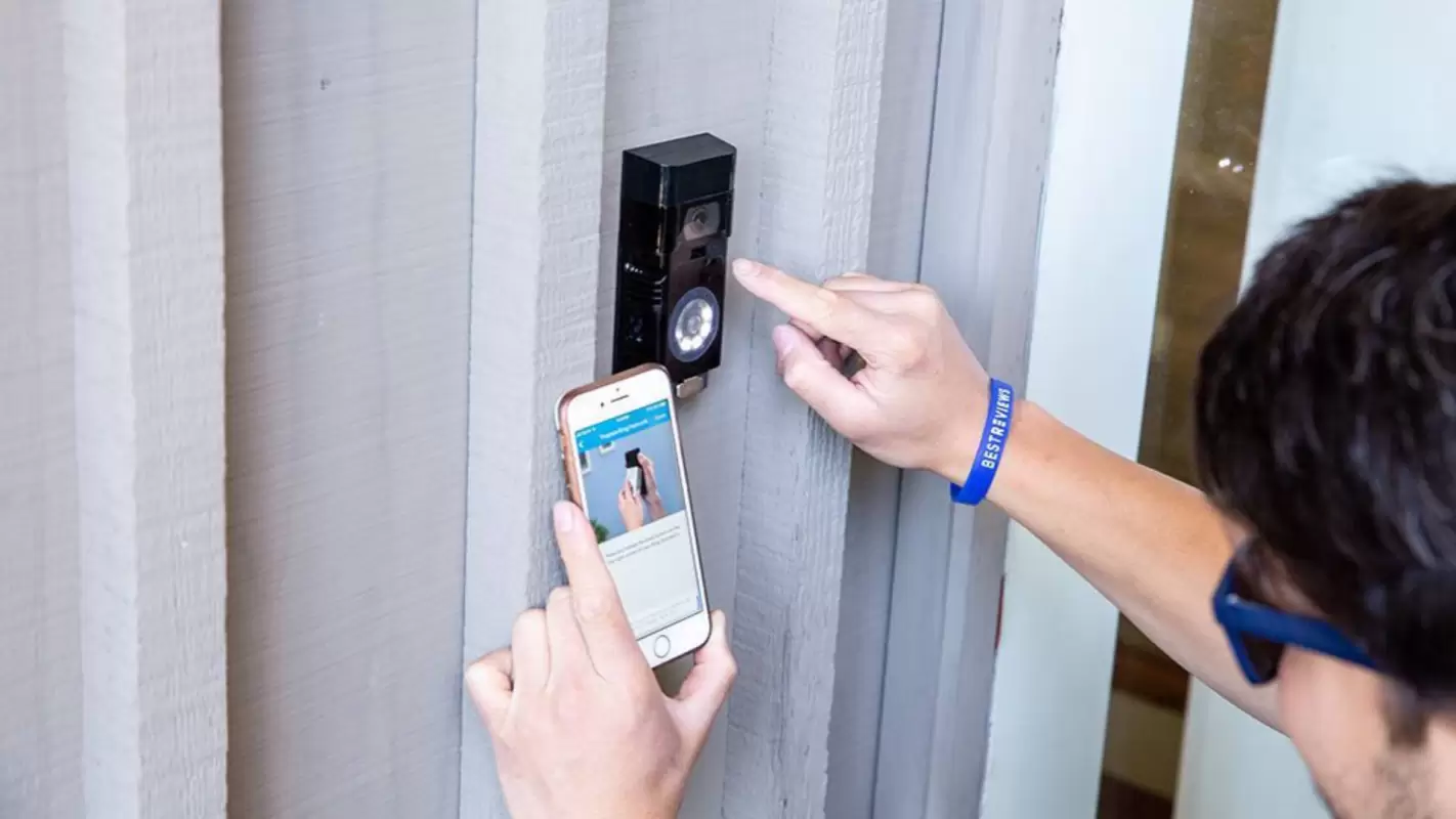 Step into security with our premium doorbell camera installation