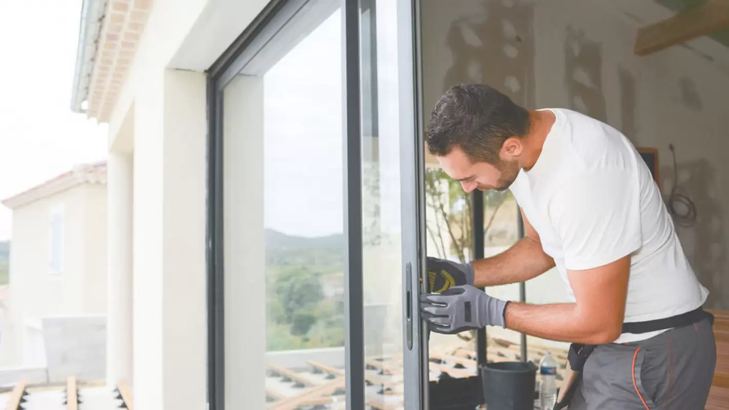 Quick sliding glass door repair service!