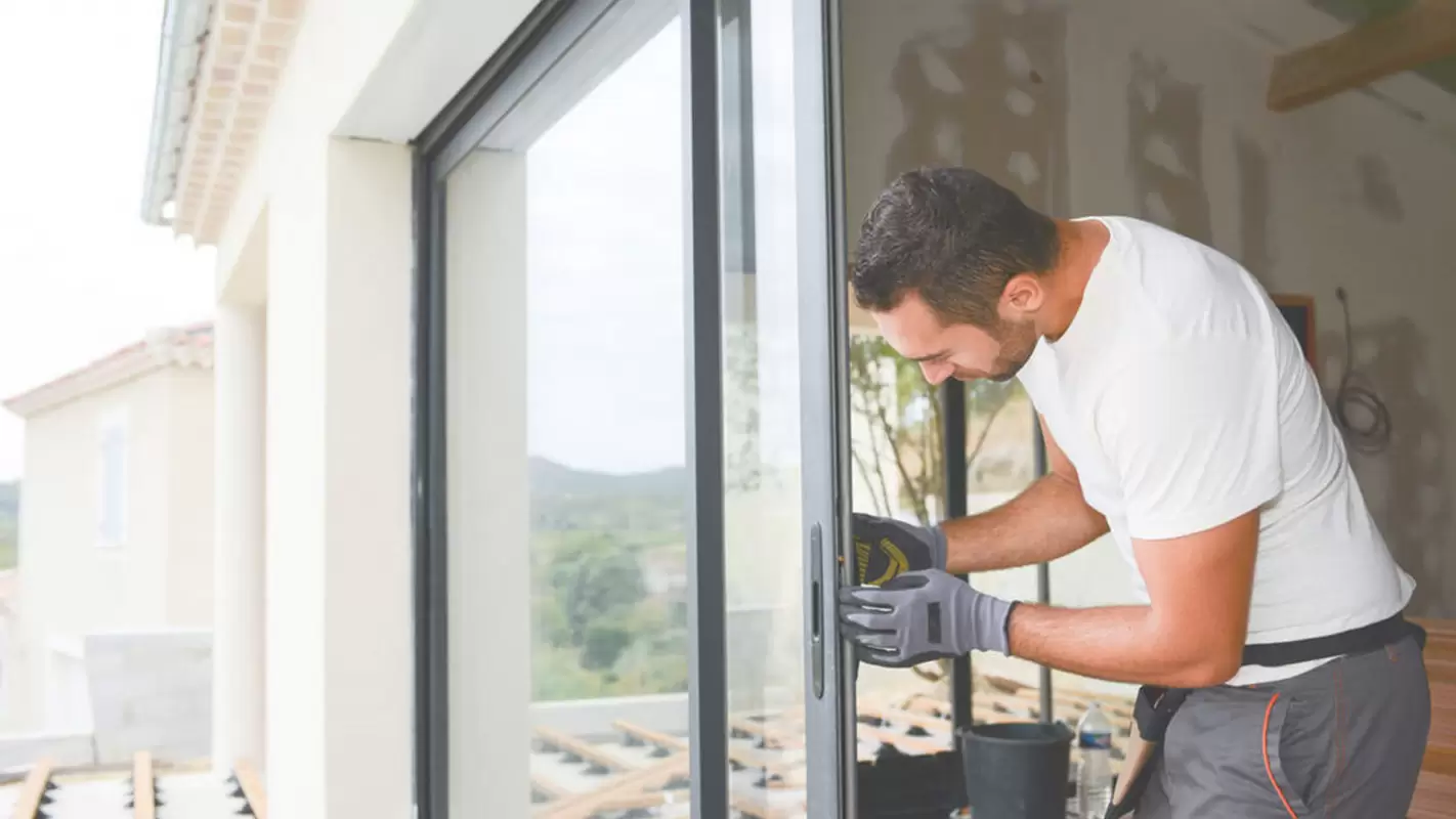Precise sliding glass door repair services!