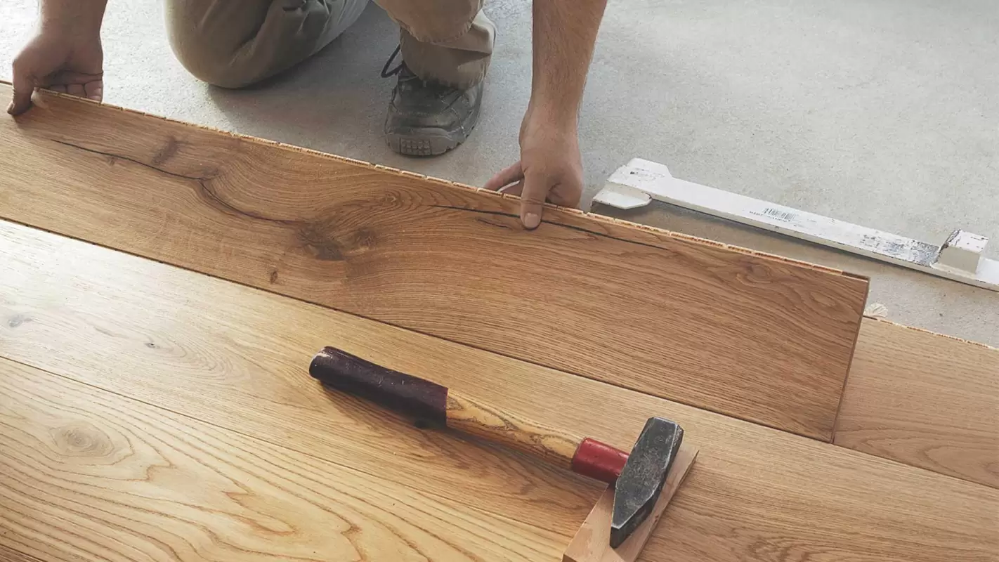 No creaking sounds with professional wood floor Installation