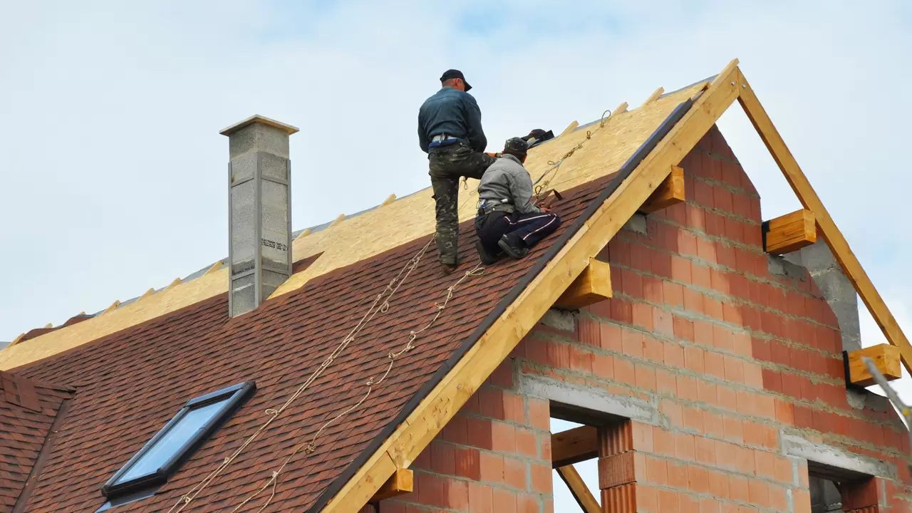 We provide affordable roofing contractors who are gurus at work
