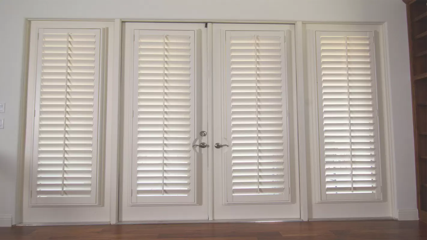 The Installation of Luxury White Plantation Shutters at Factory Direct Prices