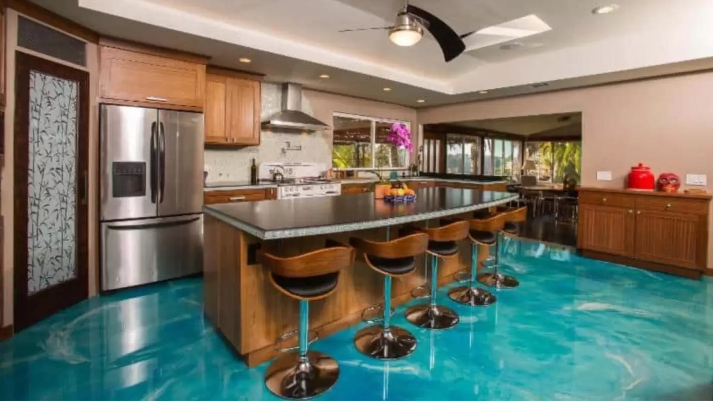 We Provide Residential Epoxy Flooring Installation with Design Options