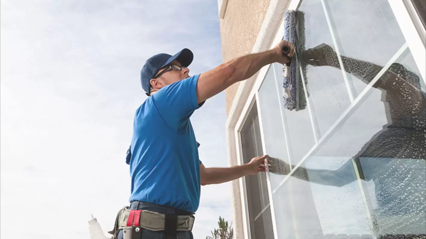 Crystal clean windows with window washing company