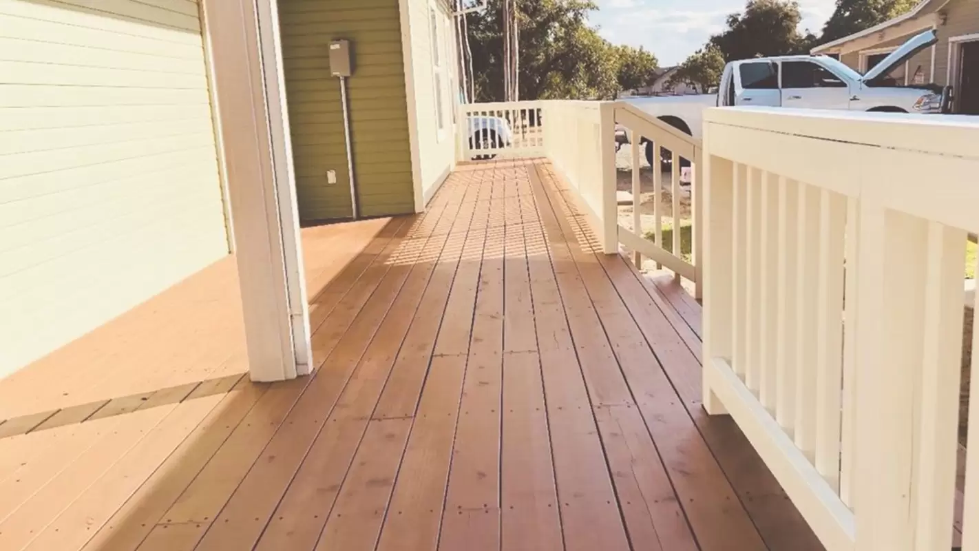 Professional deck painters will create stunning transformations