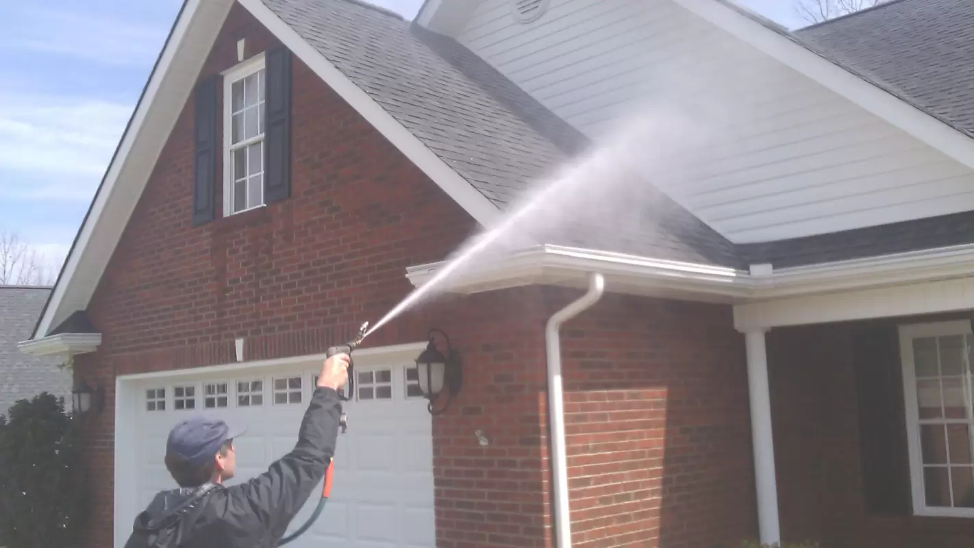 Soft Wash Power Washing for Brick Surface Cleaning!