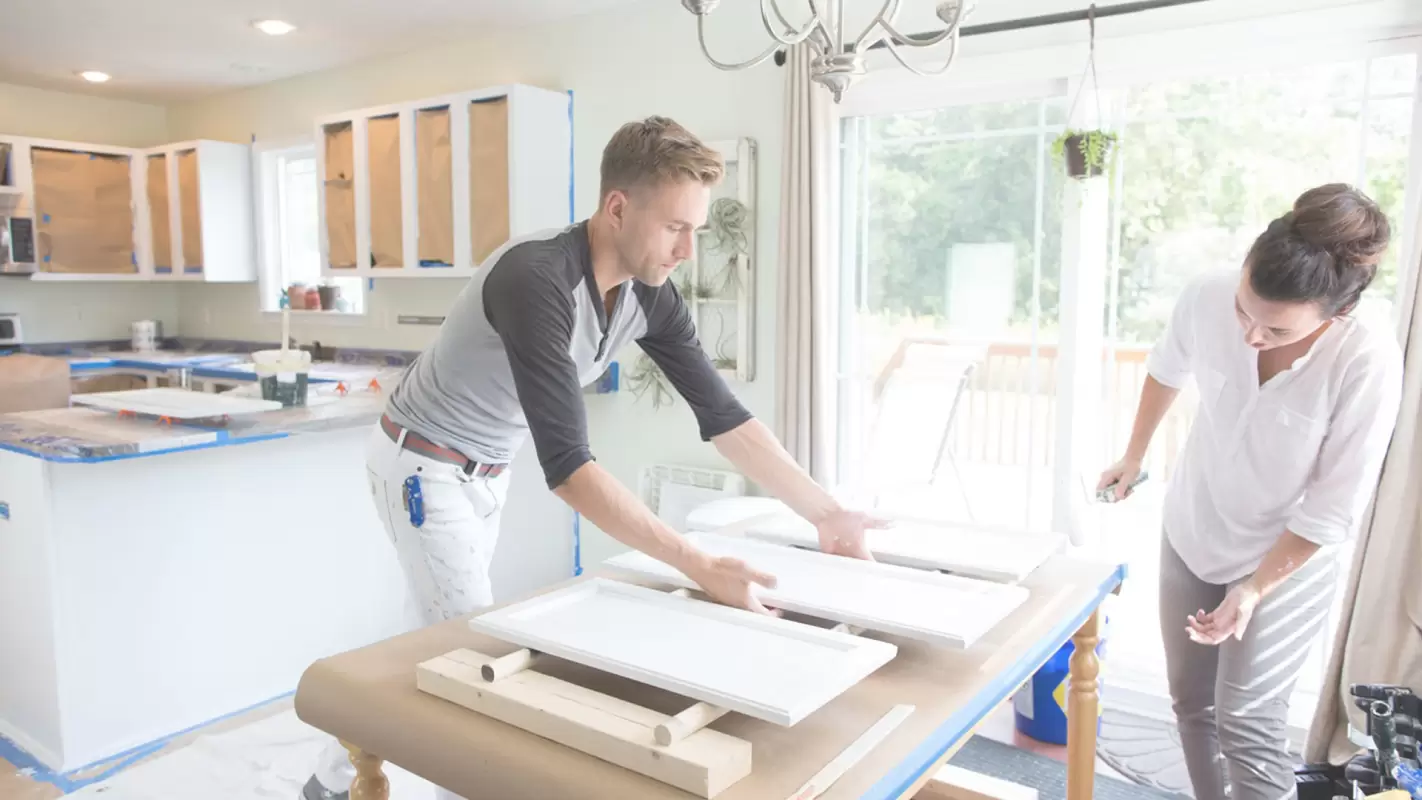 Our Residential Kitchen Cabinet Painting Services Saves Time