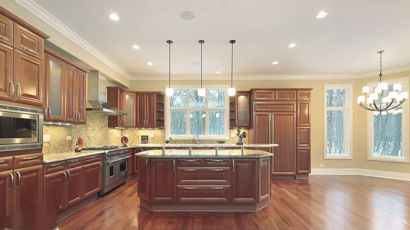 Maximum storage space with our Custom Wood Cabinetry Solutions