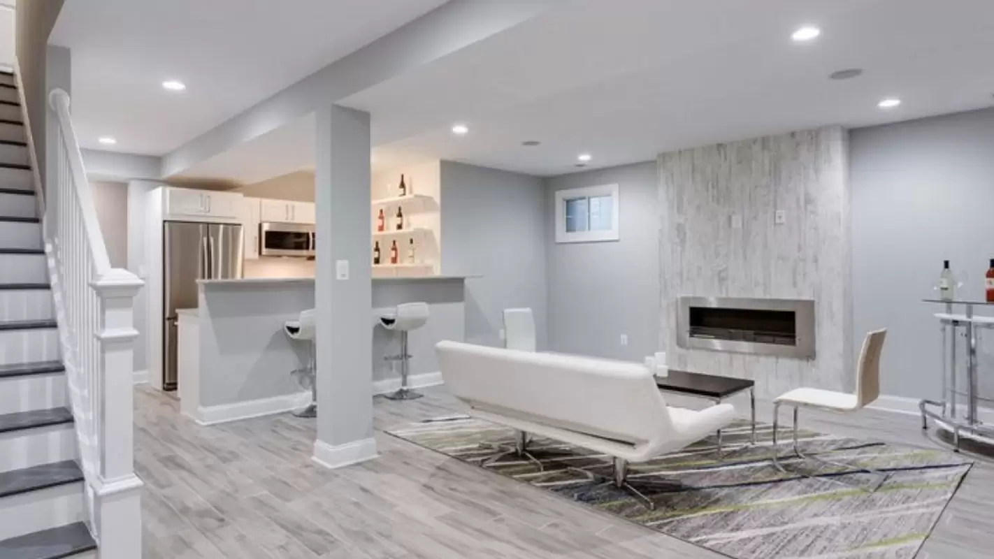 Finish strong: transformative basement finishing services!